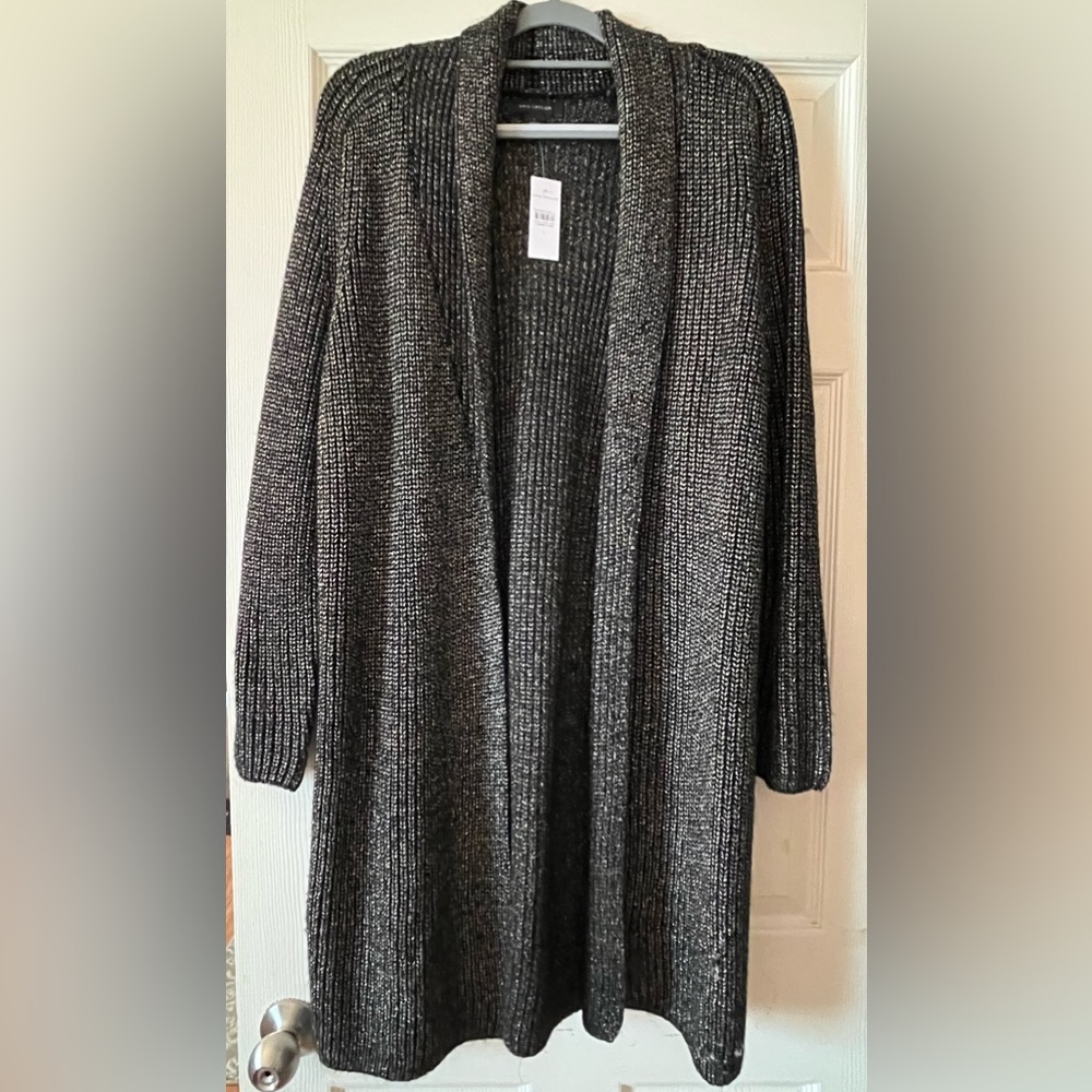 Ann Taylor long black cardigan